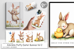 Fluffy Easter Bunnies Digital Paper Product Image 1