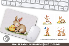 Fluffy Easter Bunnies Mouse Pad Product Image 1
