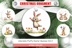 Fluffy Easter Bunnies Ornament Product Image 1