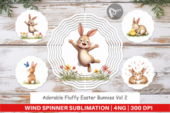 Fluffy Easter Bunnies Wind Spinner Product Image 1