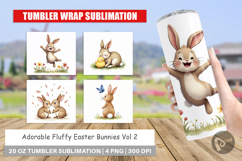 Fluffy Easter Bunnies Tumbler Product Image 1