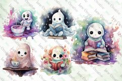 Adorable Ghost Watercolor Sublimation Bundle Product Image 2