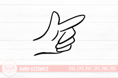 Adorable Hand Gestures SVG Cut File Product Image 1