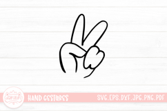 Adorable Hand Gestures SVG Cut File Product Image 1