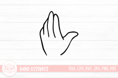 Adorable Hand Gestures SVG Cut File Product Image 1