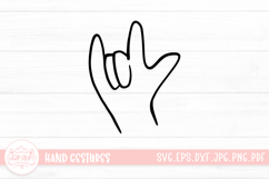 Adorable Hand Gestures SVG Cut File Product Image 1