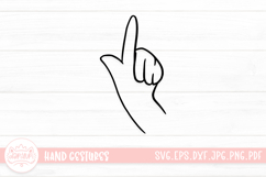 Adorable Hand Gestures SVG Cut File Product Image 1