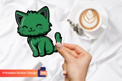 Adorable Kawaii Cat Sticker, Cute Animal Sticker Product Image 1