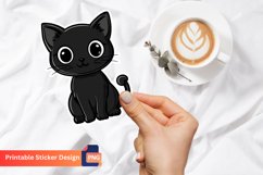 Adorable Kitten Sticker, Cute Animal Sticker, Cat Sticker Product Image 1