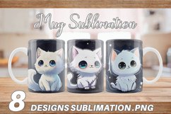 Adorable Little Baby Cat | Mug sublimation design Product Image 1