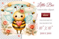 Cute watercolor bee - perfect for your spring project! This gentle drawing will add playfulness and charm to your design. Use it for creating cards, web design, and much more. #watercolorclipart #bee #drawing