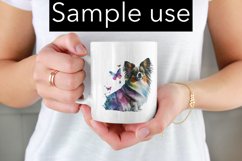 Adorable Papillon Color Drip - Sublimation - Digital Product Image 2
