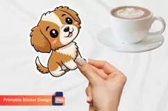 Adorable Puppy Sticker, Cute Dog Sticker, Puppy Love Sticker Product Image 1