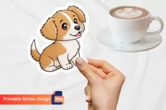 Adorable Puppy Sticker, Cute Dog Sticker, Puppy Love Sticker Product Image 1