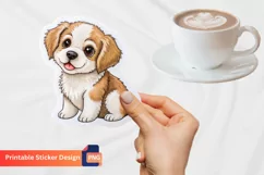 Adorable Puppy Sticker, Cute Dog Sticker, Puppy Love Sticker Product Image 1