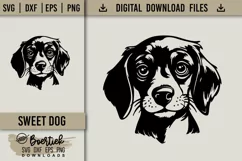 Adorable Puppy with Heartfelt Gaze, SVG file Product Image 1