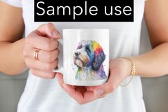 Adorable Sheepadoodle Color Drip - Sublimation - Digital Product Image 2