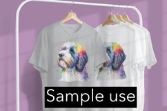 Adorable Sheepadoodle Color Drip - Sublimation - Digital Product Image 3