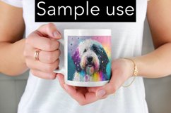 Adorable Sheepadoodle Color Drip - Sublimation - Digital Product Image 2