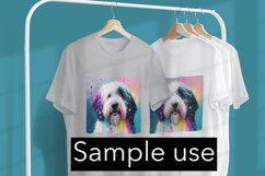 Adorable Sheepadoodle Color Drip - Sublimation - Digital Product Image 3
