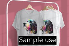 Adorable Sheepadoodle Color Drip - Sublimation - Digital Product Image 3