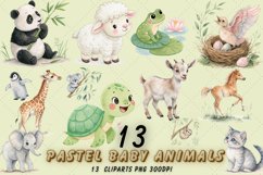 Baby, Animals, Spring, Watercolor, Clipart, Pastel, Nursery, Cute, Fluffy, Charming, Baby Animals, Spring Clipart, Watercolor Illustrations, Pastel Animals, Nursery Decor, Cute Bunnies, Fluffy Chicks, Baby Lambs, Spring Ducklings, Animal Illustrations, Sp