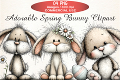 Adorable Spring Bunny Clipart Product Image 1
