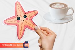 Adorable Star Fish Sticker, Beach Party Sticker Decor Product Image 1