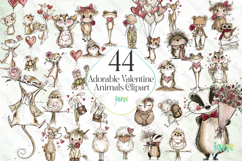 Adorable Valentine Animals Clipart Product Image 1