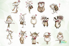 Adorable Valentine Animals Clipart Product Image 8
