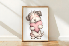 Adorable Valentine Puppy Clipart Set Product Image 3