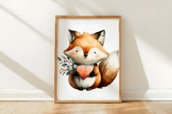 Adorable Valentine Woodland Friends Clipart Product Image 3