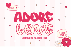 Adore Love - A Decorative Layered MOnogram Valentine Font Product Image 1