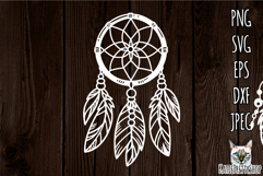 Dream Catcher SVG papercut, dreamcatcher lazer cut file. Product Image 1