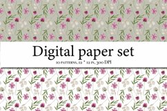 Wildflowers Aesthetics Digital Paper, Meadow Flowers Product Image 4