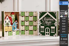 Wooden Christmas Advent Calendar Laser Cut | Layered Holiday Product Image 1
