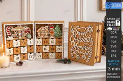 Wooden Christmas Advent Calendar Laser Cut | Layered Holiday Product Image 1