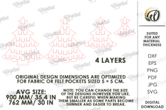 Advent Calendar Base Laser Cut. Christmas Countdown SVG Product Image 2