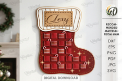 Advent Calendar Base Laser Cut. Christmas Countdown SVG Product Image 1