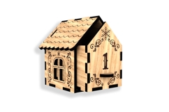 Christmas Advent Calendar Tree - Laser Cut House Countdown Product Image 5