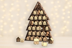 Christmas Advent Calendar Tree - Laser Cut House Countdown Product Image 4