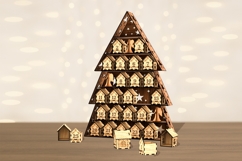 Christmas Advent Calendar Tree - Laser Cut House Countdown Product Image 6