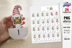 Christmas Chocolate Advent Calendar PNG | Christmas Gnomes Product Image 2