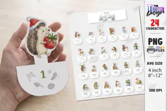 Christmas Chocolate Advent Calendar PNG | Forest Animals SVG Product Image 2