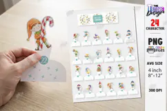 Christmas Chocolate Advent Calendar PNG | Christmas Gnomes Product Image 2