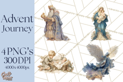 Nativity PNG Clipart, Advent Journey Characters Product Image 1