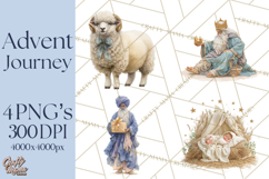 Nativity PNG Clipart, Advent Journey Characters Product Image 1