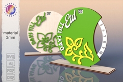 Days Till Eid Calendar SVG Ramadan Countdown Laser Cut File Product Image 1