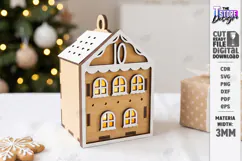 3D Wooden Advent Wreath House Laser Cut | Advent Calendar Product Image 1