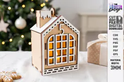 3D Wooden Advent Wreath House Laser Cut | Advent Calendar Product Image 1